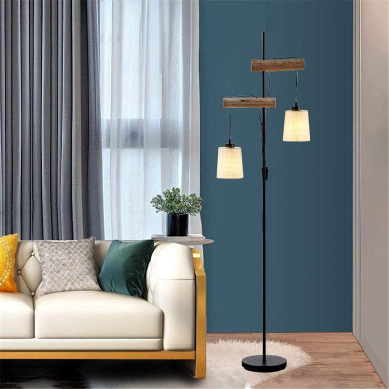 Farmhouse Floor Lamps Unique Rustic Standing Lamp , with Barrel