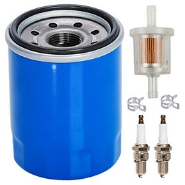 HIFROM 15400-PLM-A02 Oil Filter with Spark Plug Fuel Filter Tune Up Kit Replacement for Honda GX610 GX620 GX630 GX660 GX670 GX690 Engine