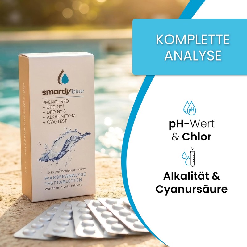 smardy 50 Photometer Test Tablets for PoolLab and Electronic Pool