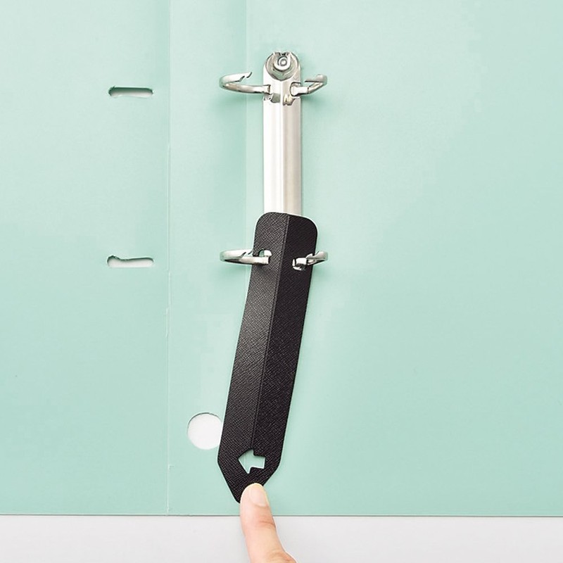 Lihit Lab F7684-11 Ring File, D-Shape, A4, 2 Holes, Navy