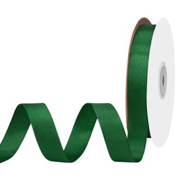 BVIEAKD Forest Green Satin Ribbon 16mm X 45m Solid Color Ribbons Perfect for Crafts Wedding Decor Bow Making Arts Sewing and More