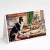 Caroline's Treasures DAC3740GCA7P Border Collie Christmas Cookies Greeting Cards Pack