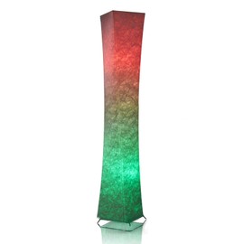 LEONC Design 61 Inch Soft Light LED Floor Lamp,RGB Color Changing Light Bulb Fabric Shade Modern Floor Lamp for Livingroom Bedroom Warm Atmosphere Tyvek Dupont 10 x 10 x 61Inch