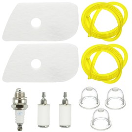 FWYWNL Air Filter + Fuel Filter Line fits for Husqvarna 124L 125LDX128L 128LD 128CD 125L 128LDX Lawn Mowers Trimmer Brushcutter Parts 530150253