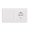 JIMEIDA Socket with Light Switch White with Hook Single 1