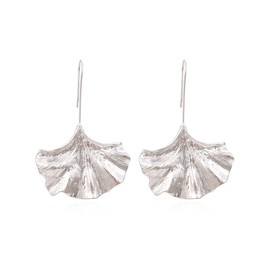Silver Leaf Earrings Silver Dangle Earrings for Women Romantic Boho Leaf Statement Earrings for Wedding Party Jewelry