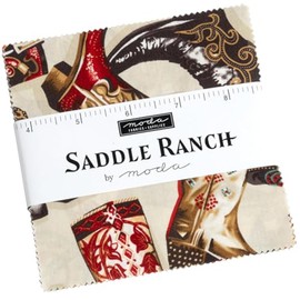 Saddle Ranch Charm Pack by Moda; 42-5 inch Precut Fabric Quilt Squares