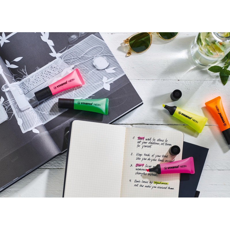 Highlighter - STABILO NEON - Box of 10 - Green
