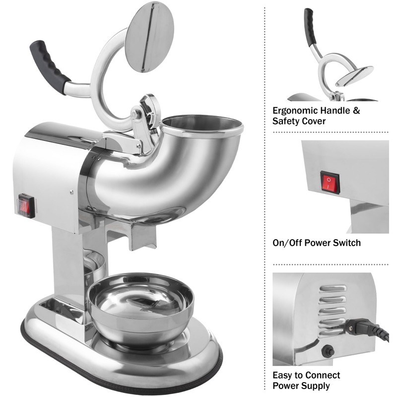 Snow Cone Machine - Ice Shaver with Powerful 250W Motor