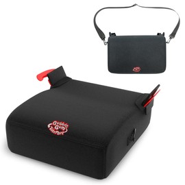 BubbleBum Teleport Backless Booster Car Seat, Kids Booster Seat for Car 40-100 lbs, Telescopic Portable Carseat, Ideal for Everyday Use and Foldable for Travel, 4 Year Old + Child/Toddler - Black