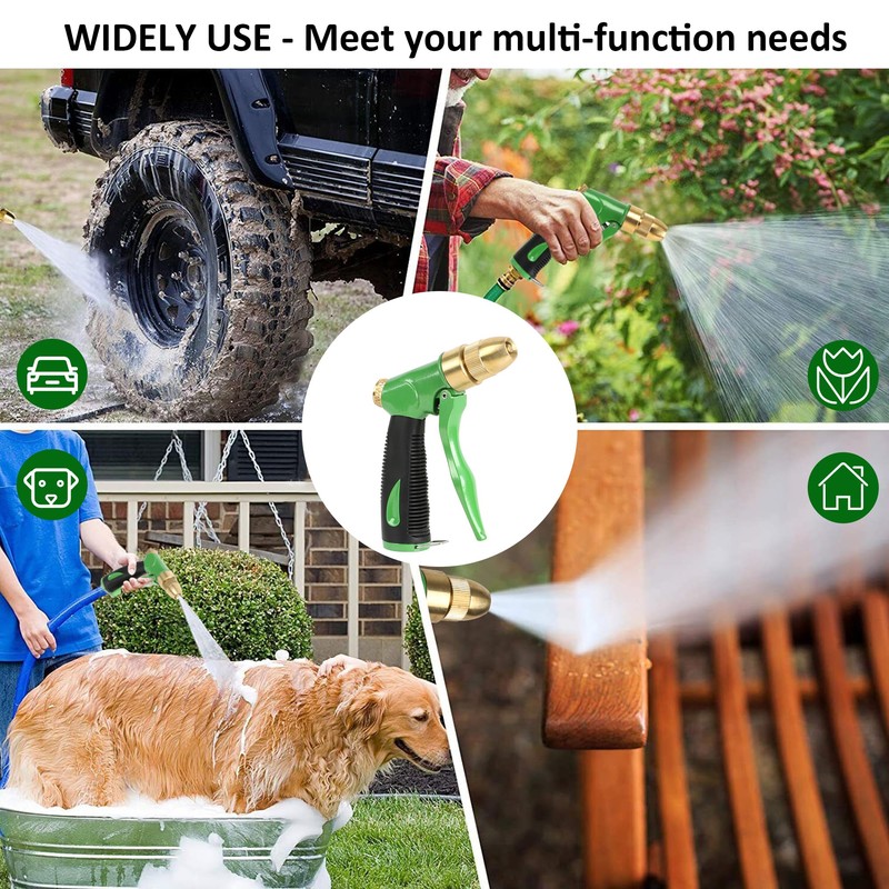 STYDDI Heavy Duty All Metal Adjustable Garden Hose Nozzle, Heavyweight