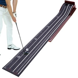 PGM Indoor Golf Putting Green with Auto Ball Return – Crystal Velvet Golf Mat for Home, Office, and Outdoor Practice – Portable Putting Mat for Golf Skill Improvement