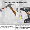 Runseaway 12PCS J-Shape Wall Mount Hooks, Stainless Steel J Hook,