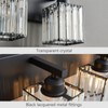 FDPBY Modern Bathroom Vanity Light 3-Lights Modern Black Crystal Wall