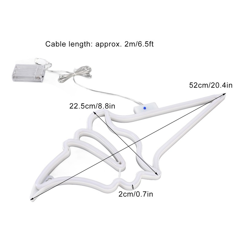 LED Neon Light Ice Cream Waterproof Battery USB Powered Hangable