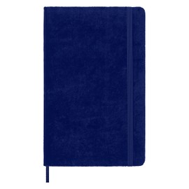 Moleskine Lined Notebook, Limited Edition Velvet Collection, Velvet Hard Cover and Elastic Closure, Purple Colour, Large Format, 144 Pages