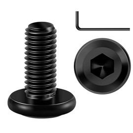 20 Stück M5 x 16 Schrauben, Flachkopfschrauben M5, Linsenkopfschrauben M5 Edelstahl A2 V2A, Innensechskant Flachkopf Vollgewinde M5 Schrauben mit Schraubenschlüssel für Montage Wartung