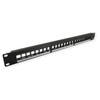 VALUE 19"-Keystone-Modulträger, 24 Ports, 1HE, 3-teilig, ungeschirmt, schwarz