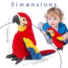 Quahzify Parrot Plush Toy, 30 cm Bird Parrot Stuffed Toy,