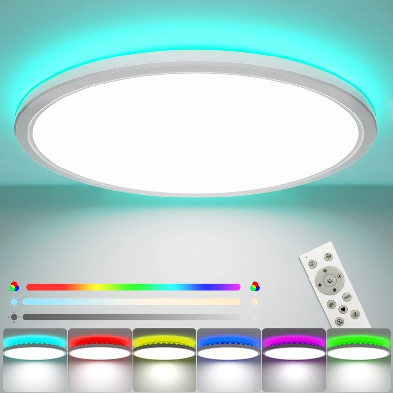 Peasur 25CM LED Ceiling Light 3000-6000K, 24W 3200LM Bathroom Light