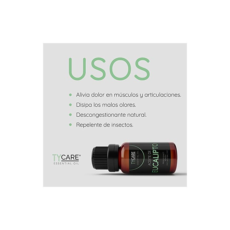 Aceite Esencial de Eucalipto (Eucalyptus Globulus) - 100% PURO PREMIUM