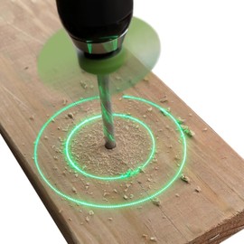 BullseyeBore Core CG1-100 Drill Guide for Straight Holes - Magnetic Drill Attachment with High Vis Green Laser for Visual Worksurface Alignment - Compatible with Common bits from 2” to 5”