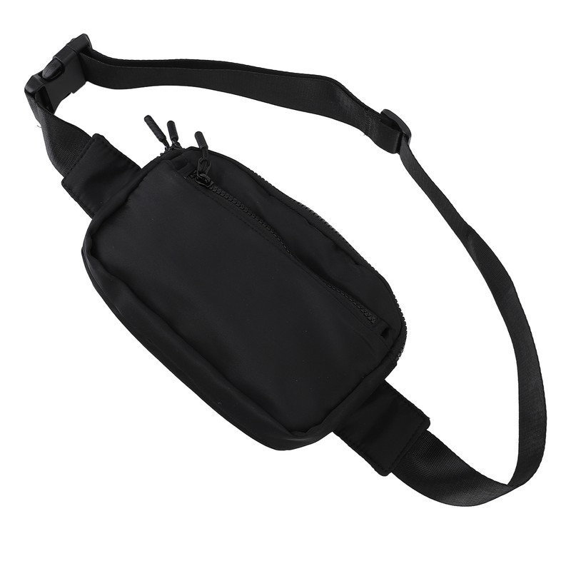 Waist Bag Double Layer Large Capacity Adjustable Strap Waterproof Nylon