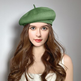 Nawati Women Summer Beret, French Breathable Thin Lightweight Berets, Solid Color Painters Hat Spring Autumn