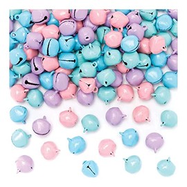 Baker Ross AX700 Pastel Bells for Crafts, Pack of 120, for Children for Crafts and Easter Decoration