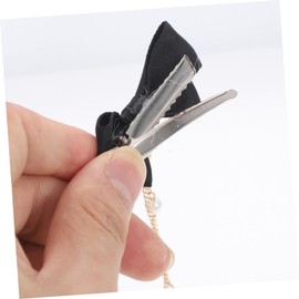 PACKOVE 2Pcs Hair Bowknot Barrette with Tassel Chain Dangle Lightweight Hair Clip for Women for Everyday Use