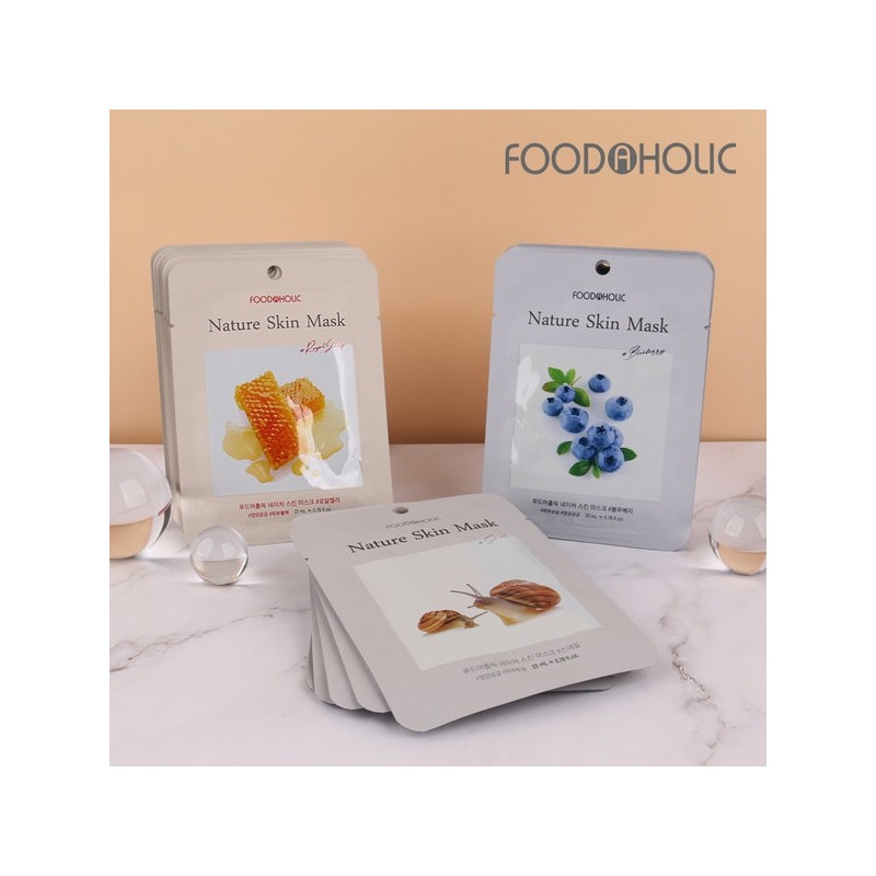 (30 sheets) Nature Skin Nourishing Mask Pack (Snail, Berry, Royal)