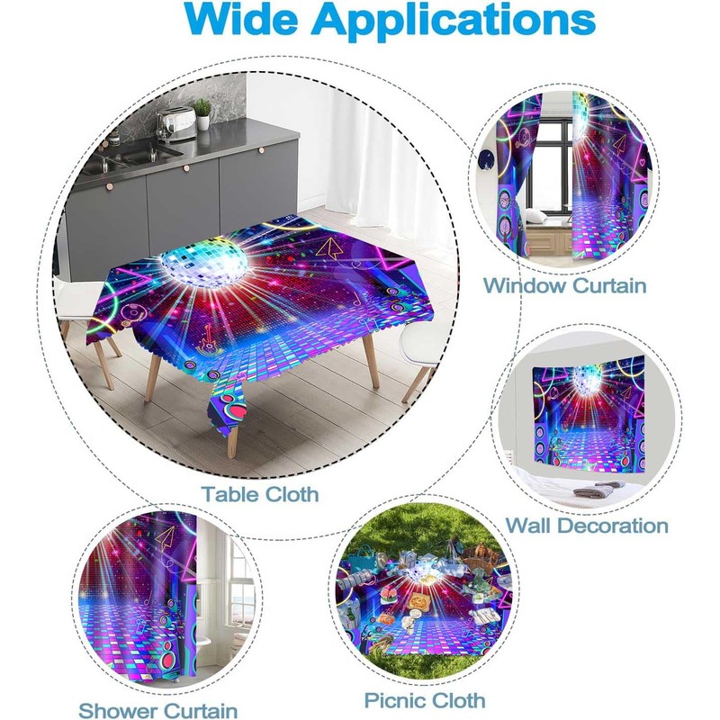 Disco Backdrop for Retro 70s 80s 90s Glow Dance Party