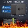 1.4 Cuft Home Safe for Money, 4 Locking Bolts Steel