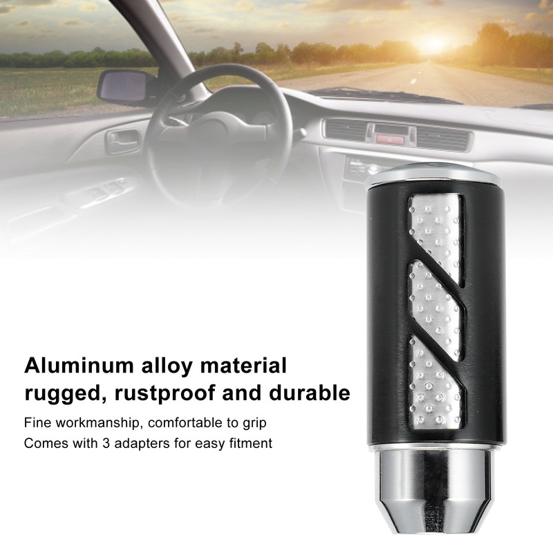 Universal Gear Shifter Shift Knob Headball Aluminum Alloy with 3