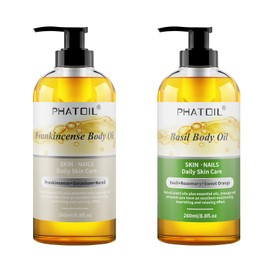 PHATOIL PHATOIL 260 ml (8.8 fl.oz) Frankincense Body Oil and Basil Body Oil