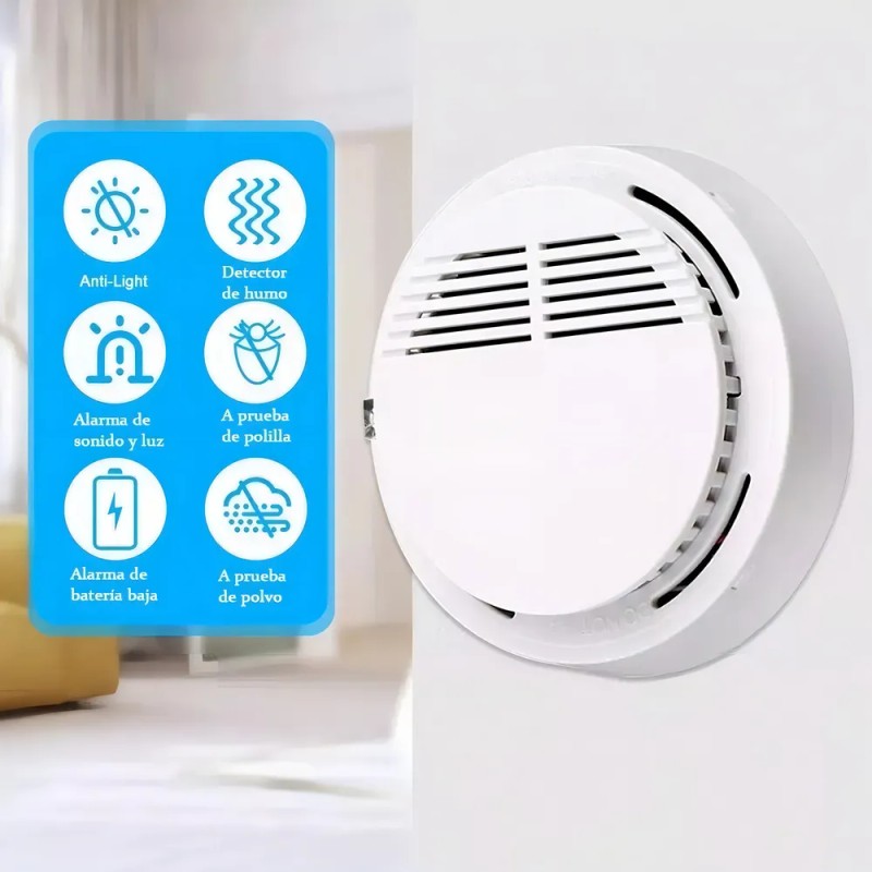 Detector de Humo Haimo 5 Piezas con Alarma Sonora y