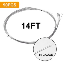 Xadnitu 90 Pieces 14 Gauge Metal Baler Wire, 14 ft Bailing Wire Roll with Single Loop for Cardboard and Paper Packaging, Bundling, Securing, Hanging