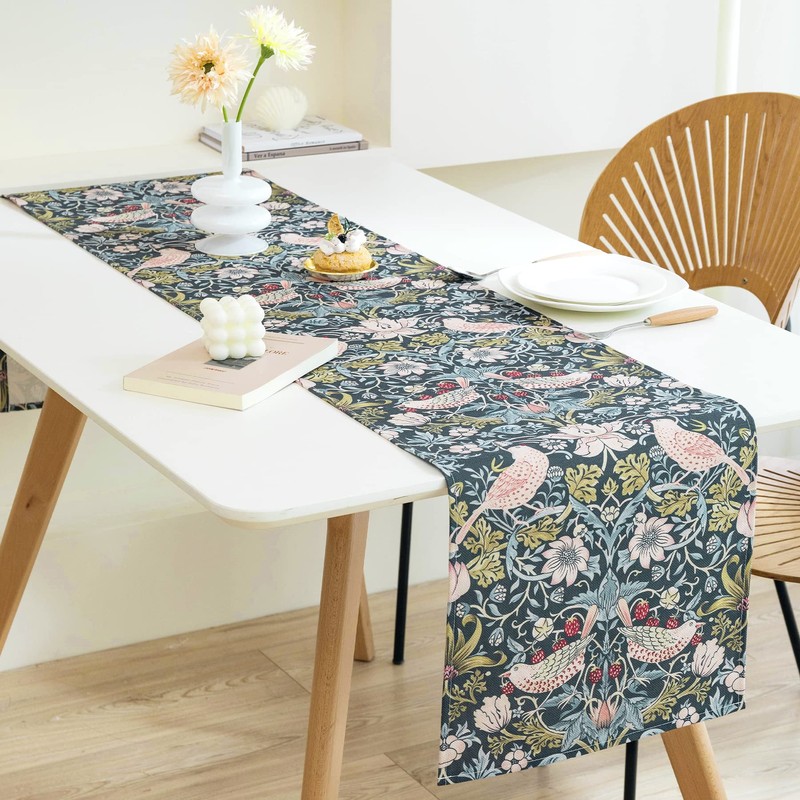 Obal William Morris Table Runner, Green floral table runner Heat