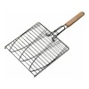Grill Rejilla Canasta Para Asar Pescados 3 Pescados Color Negro