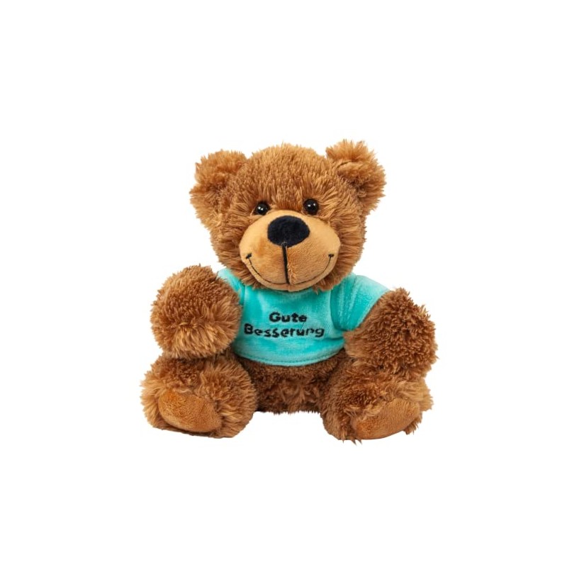 Bear with Green Shirt Get Well Soon 16 cm Teddy