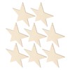 8Pcs Wooden Star Ornaments Blank Unfinished Small Christmas Tree Hanging