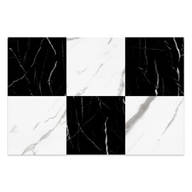 LONGKING 30-Pack 12×12in Vinyl Flooring Tiles - Effortless Peel and Stick Floor Tiles for Kitchen, Dining Room, Bedrooms, 30 Sq. Ft (Marble Texture)