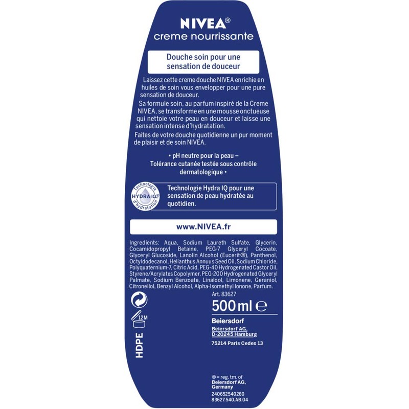 Nivea Cream Nourishing Shower Gel – 500 ml
