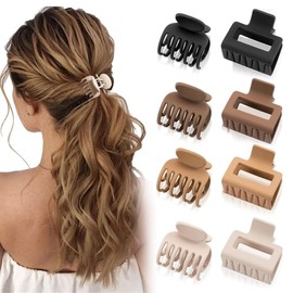 OUDQFCJ 8 Stück Rutschfeste Klauen Haarspangen, Mittelgroße und Kleine Haarklammern, Haarspangen Damen für Dünnes und Dickes Haar, Haarstyling-Zubehör für Frauen und Mädchen.