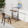 Hadulcet Mobile Standing Desk with Charging Station, Stand Up Laptop
