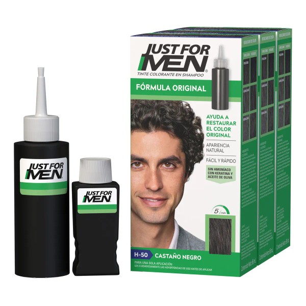 Tinte de Cabello Just for Men Formula Original Castaño Negro