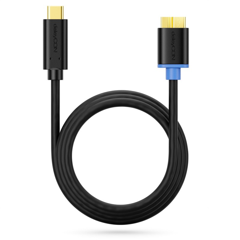 deleyCON 0,5m USB 3.0 Kabel - Stecker Typ 3.1 -