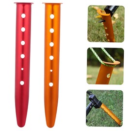 WHAMVOX 3pcs Portable Camping Tent Nail Stakes Durable Ground Pegs for Beach Grass Mud and Snow and Locking Design for Secure Tent Installation