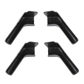 GRAND ORANGE RV Rain Gutter Spouts Long Version Left and Right 3 1/2" Long 4pcs Black Gutter Spout