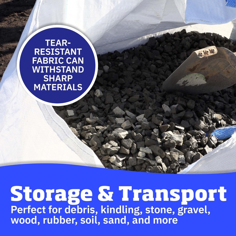 DURASACK Heavy Duty Builder's Bulk Bags 200-Gallon White Woven Polypropylene